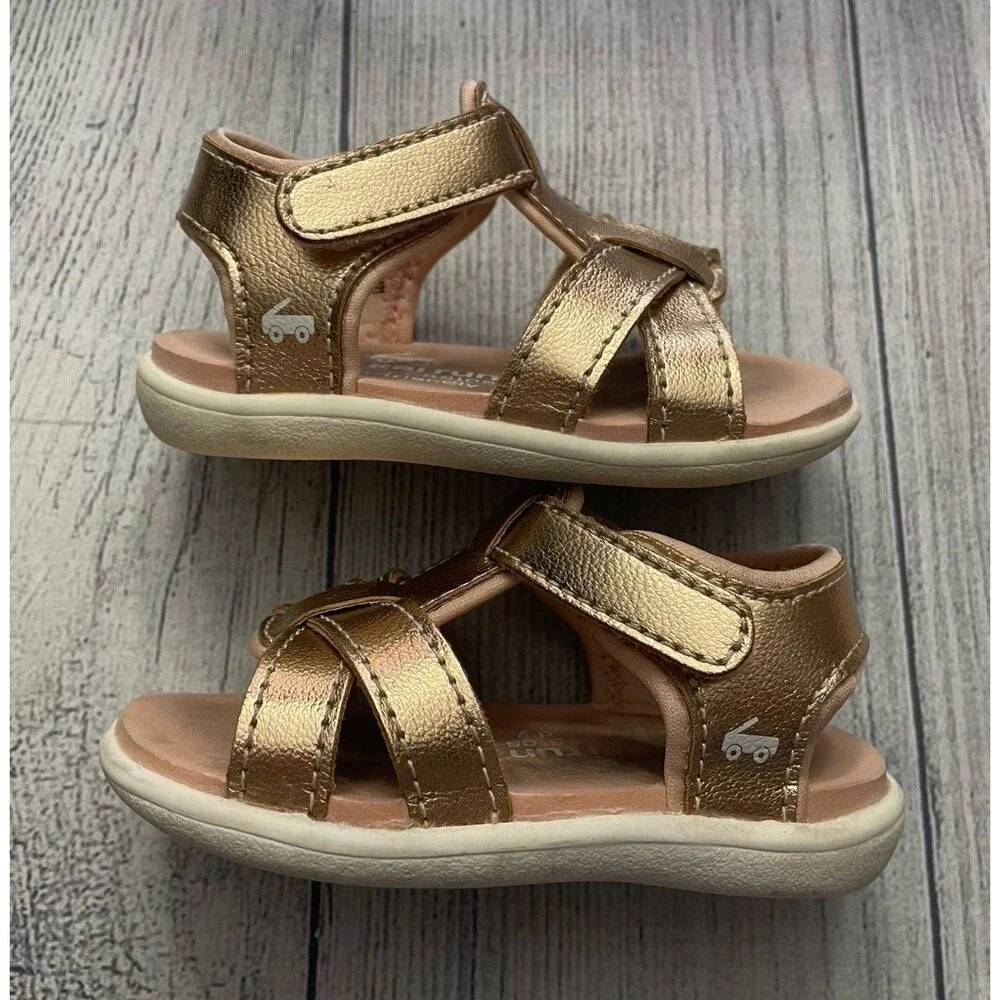 Rose Gold See Kai Run Baby Girl Toddler Sandals Shoes, Size 4